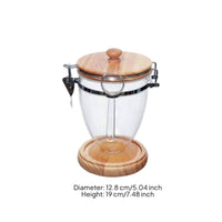 Countertop Canister with Clamp Lid Sealed Clamp-Lid Jar Transparent Clear Canister Round for Kitchen