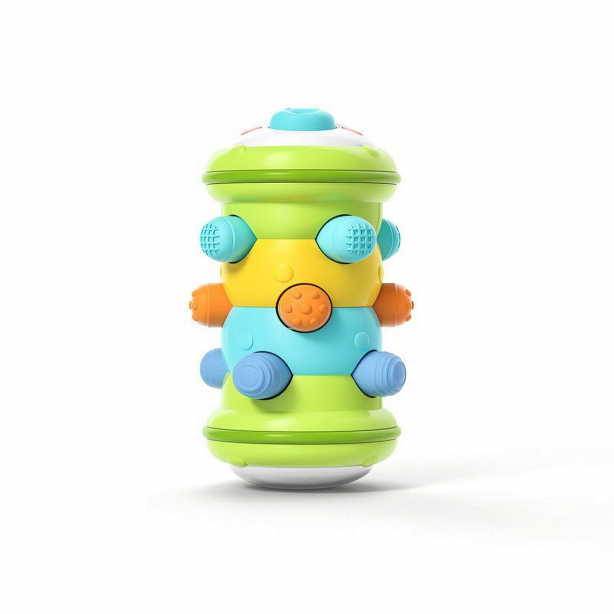 6-in-1 Musical Caterpillar Toy Press-to-Sound Caterpillar Toy with Pressable Parts Textured Multi-Color for Infants, Toddlers, Babies, Playroom, Nursery