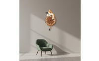 Cartoon Feline Timepiece Clock Quiet Feline Timepiece Clock Creative Design House Decoration for Bedroom