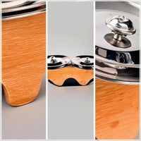 Finger Tambourine Wooden Mini Tambourine Compact Hand Bell Percussion Instrument for Percussionists, Drummers