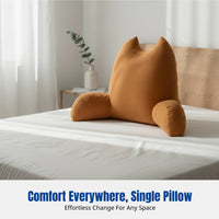 Bedside Backrest Pillow, Large Support, Ergonomic Neck Support, Removable Cover, Sofa, Reading Nook