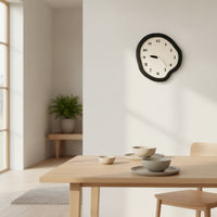 Irregular Wall Clock Decorative Analog Wall Clock Slim Clear Contrast for Minimalists, Living Room, Bedroom