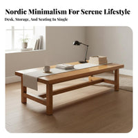 Nordic Design Long Table Versatile Design Large Multi-Person Study Desk Stable and Hard-Wearing Multifunctional Living Room Table for Students