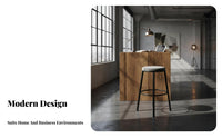 Minimalist Design Backless Round Stool Sturdy Construction Bar Chair Nordic Design Seating Furniture Rust-Proof for Homeowners, Adults, Kitchen Island, Counter, Cafe, Dining Room