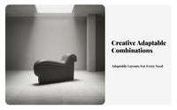 Modern Minimalist aesthetic Serpentine Sectional Designer Look Sofa Lowsilhouette Living Room Furniture Plush pads for Interior Designers, Apartment Dwellers, Villa, Showroom, Family Gatherings, film evenings