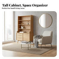 Retro Design bookshelf with Drawers Open Shelving bookshelf Multifunctional Storage Furniture Space-Saving for Book Lovers, Homeowners, Remote Workers, Study Room, Home Office, Bedroom