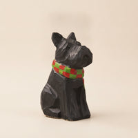 Miniature Hand-Carved Wooden Schnauzer Figurine Handmade Wooden Schnauzer Figurine Collectible Carved Dog Statue Rustic for Collectors