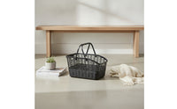 Open-Top Plastic Bike Basket Rectangular Mesh Bike Basket Long-Lasting Lightweight for Grocery Shopping