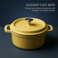 Enameled Cast Iron Dutch Oven, Heavy-Duty Cast Iron Round Pot, Ovenproof Enameled Cast Iron Dutch Oven, Enamelled Cast Iron Round Casserole Pot