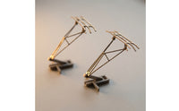 2 Pieces HO Scale Model Train Pantograph DIY Pantograph Kit Easy to Install Locomotive Accessory Sturdy for Railroad Hobbyists