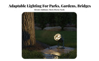 Waterproof Outdoor Tree Uplight Multi-Color RGB LED Landscape Illuminator Weather Resistant for Yard, Patio, Pathway