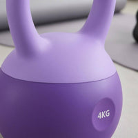 Even Surface Soft Kettlebell Comfortable Grip PVC Kettlebell Floor Protection Weight Training Tool Shock-Absorbing Base for Home Gym