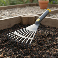 Sturdy Plastic Garden Rake Easy to Use Hand Loosener Compact Design for Flower Bed