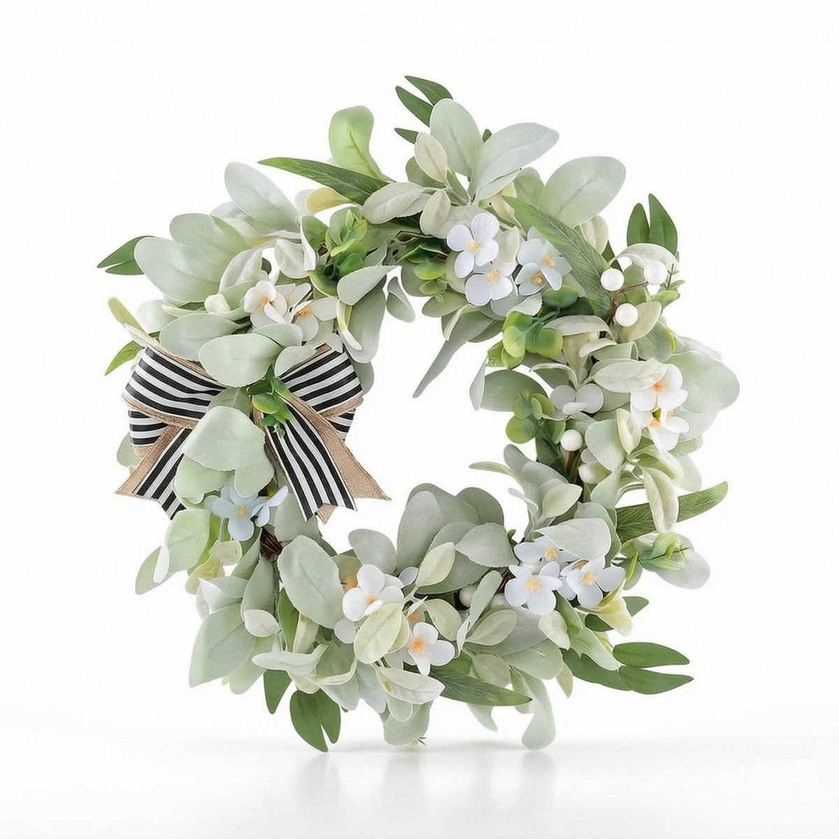 Eucalyptus Wreath with Bow Rustic Wreath with Burlap Bow Year Round for Wedding