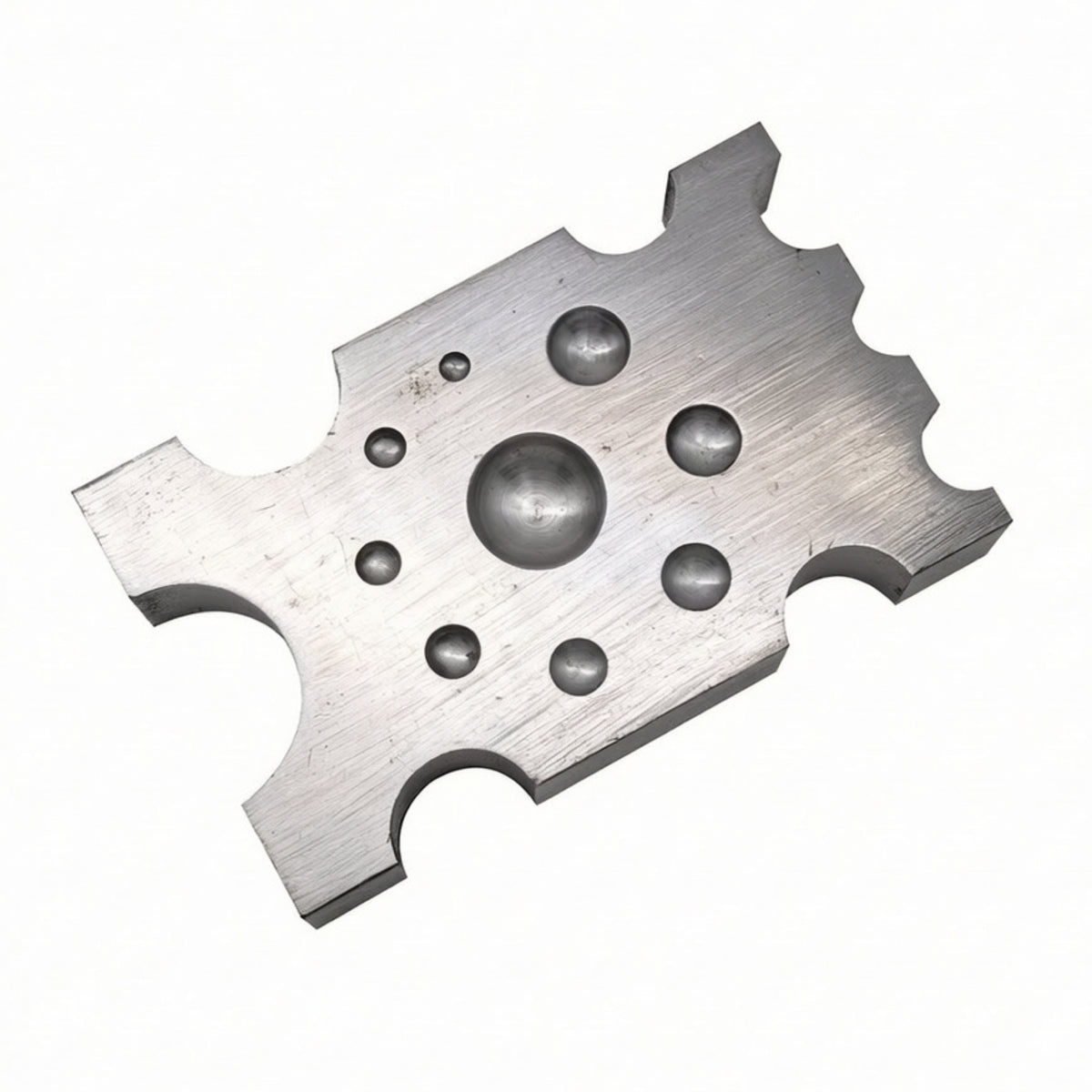 Steel Dapping Block with Recesses Polished Jewelry Forming Anvils Smooth Forming Block with Multiple Faces for Hobbyists, Metal Crafting, Workshops