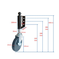 Telescoping Spring-Loaded Gate Caster Heavy-Duty Gate Caster with Spring Long-Lasting Hardware Ergonomic for Homeowners, Farmers