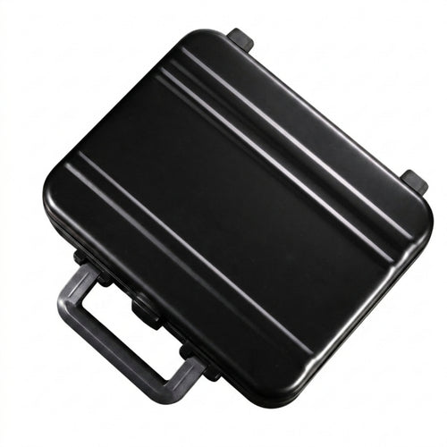 14-Slot Watch Box Lockable Aluminum Watch Case Tough-Exterior Organizer for Collectors, Journeyers