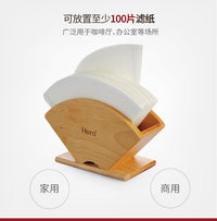 Solid Wood Pour-Over Coffee Filter Holder for V60 Cone and Fan Filters