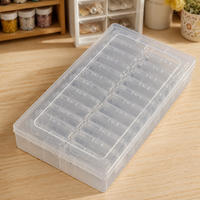 Transparent storage box with lid, 26-compartment sorting box, 28.5x17x5.5cm polypropylene organization box for craft room