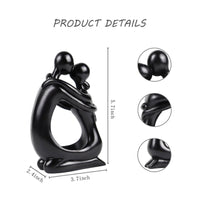 Resin Pen Holder Modern Couple Figurine Sculpture for Office Desk
