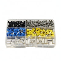 390 Pieces Wire Ferrule Kit Cylindrical Wire Ferrules Terminal Kit Crimp Terminals with Organizer Box Multi-Size