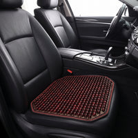 Ventilated Beaded Seat Cushion Cooling Wood Beaded Seat Cushion Anti-Slip Cool for Drivers, Office Workers