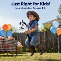 Inflatable Horse Head Stick Toy for Kids, Cartoon Stage Prop and Game Accessory