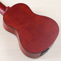 Mini 30-Inch Guitarlele Portable Guitarlele with Slotted Headstock Compact Hybrid Guitar for Beginners