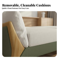 Upholstered Wooden Couch Removable and cleanable Cover Sofa Modern Minimalist Design Household Furniture for pairs, Living Room, Lounge Area, Bedroom