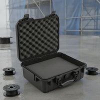 Impact-Resistant Hard Case with Hinged Lid Heavy-Duty Hard Plastic Case with Handle Lockable Crushproof for Technicians
