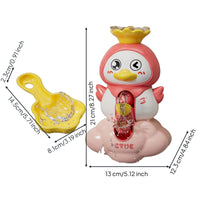 Colorful Rotating Duck Bath Toy Interactive Bath Water Wheel Educational Duck Slide Toy Safe for Toddlers, Kids, Babies, Bathroom