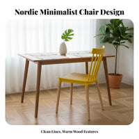 Nordic Design Spindle Back Chair Minimalist Design Seating Furniture Ergonomic Backrest Long-Lasting Construction for Adults, Homeowners, Cafe Owners, Dining Room, Kitchen, Bedroom, Home Office