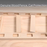 Hardwood Cat Fence Protective Barrier for Cat Enclosure