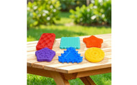 6 Pieces Soft Silicone Press Toy Textured Sensory Press Toy Flexible Stress Ball Hand-Held for Party Favors, Classroom, Travel