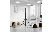 Telescoping Pole Hairpiece Tripod Stand Foot Pedal Adjustable Hairpiece Tripod Foldable Mannequin Head Stand Black Hardware