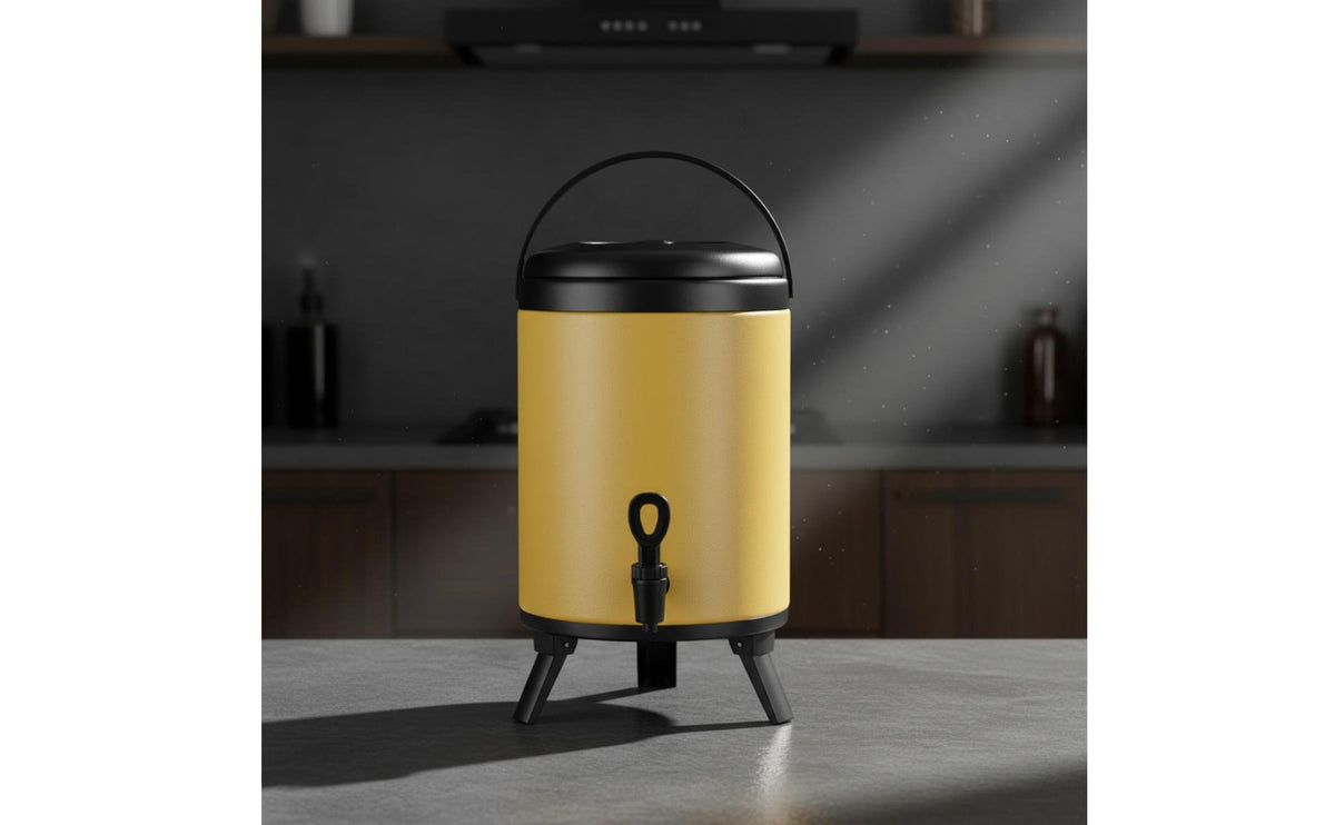 Milk Tea Container Food-Grade Stainless Steel Insulated Barrel Insulated Beverage Dispenser 3-Tier Insulation for Offices