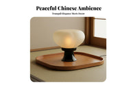 Inspired Chinese Design Table Lantern Soft Warm Radiance Frosted Glass Tealight Shade Gift Boxed for Tea Lovers, Homeowners, Bedroom, Spa