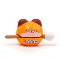 Wooden Aquatic Creature Toy with Striker Compact Hand-Held Toy for Adults