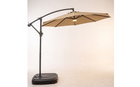 Offset Umbrella with Wheeled Base SPF 50+ Offset Patio Umbrella with Pedestal Cover for Homeowners, Restaurant Owners, Backyard, Garden