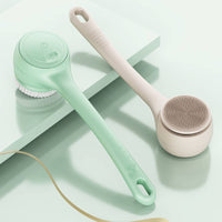 Electric Body Brush with Long Handle Interchangeable Electric Bath Brush Long-Handle Body Scrubber Rotating Exfoliating