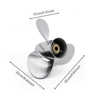 Outboard Motor Propeller Resistant Propeller with Splined Hub Marine-Grade for Boat Owners, Boaters