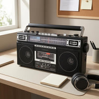 USB and SD Card Retro Radio Cassette Player Twin Speaker Portable Audio