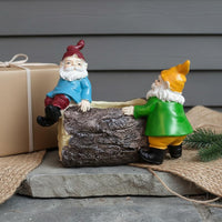 Dwarf Figurine Planter Creative Design Dwarf Figurine Pot Brightly Painted Gnome Flower Pot for Balcony, Desktop, Office Desk