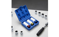 3 Pieces 1/2 Inch Drive Lug Nut Sockets CR-MO Steel Shielded Lug Nut Set Heavy Duty Color Coded Wheel Set for Mechanics, Tire Changing