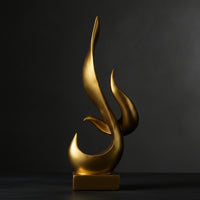 Flame Figurine Glossy Flame Sculpture Tabletop Figurine Sculptural Decor Compact for Art Lovers, Living Room, Bookshelf