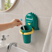 Wall-Mounted Bathroom Storage Organizer Shelf with Hair Dryer Holder and Towel Rack Set