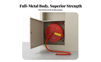 Brass Nozzle Fire Hose Reel High Pressure Resistant Fire Hose Reel Set Leak-Proof Design Firefighting Tool for Homeowners, Building Managers, Property Owners, Residential Buildings, Warehouses, Shopping Malls, Parking Garages