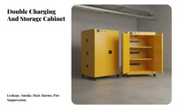 Battery Charging Cabinet Automatic Fire Extinguishing Detonation-Resistant Battery Cabinet Heat & Smoke Sensing Alarm Fire Resistant Locker