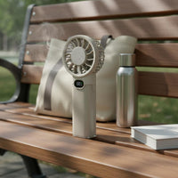 Handheld Cooling Fan Digital Display Ice Cooling Fan Electronically Commutated Engine Triple-Function Design for Commuters