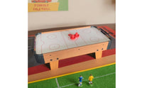 Stress Relief Tabletop Air Hockey Set Easy to Keep Mini Air Hockey Table Child Friendly Even Playing Surface for Party
